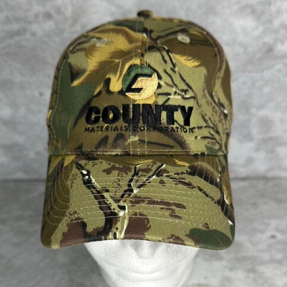 Green and‎ black Country camo cotton cap Velcro adjustable strap #outdoor